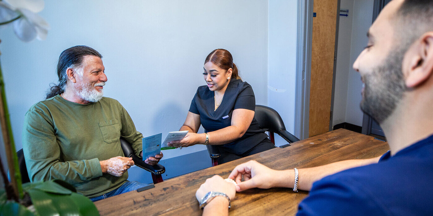 An ADHP patient being assessed for dental implant candidacy